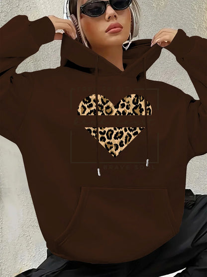 Women's autumn and winter loose casual comfortable letter printed,  thick, long sleeved,  round neck hoodie pullover