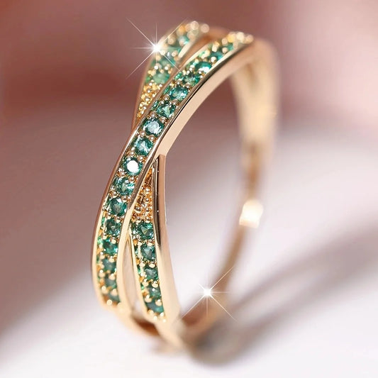 Minimalist Stacking Crossed Wedding Bands.  Black,  Gold,  Silver, Colors  Blue,  Red, Green stone .  White Zircon Thin Rings For Women Jewelry GREAT MOTHERS DAY GIFT!!! ONE of each color, maybe........