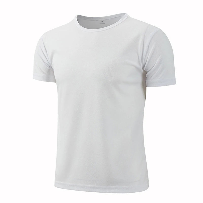 Quick-drying Round Neck Sport T-shirt Gym Jerseys Fitness Shirt Trainer Running T-shirt  for Men,  Breathable Sportswear