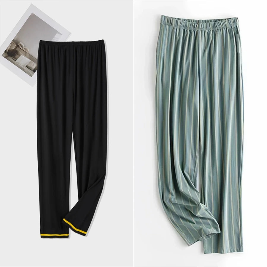 Men's Pajama Pants, Spring and Autumn Thin Trousers for Casual Summer. Large Sizes and Loose for Home or Outside