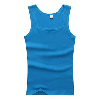 Sale Men's Sleeveless Breathable Fitness Vest,  Basic Elastic Tank Top , Men's Cotton Bodybuilding T-shirt,  Classic Colors,
