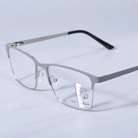 Double Color Overszie Frame,  with  Progressive Multifocal Reading Glasses with High-definition.   Glasses for  Men and Women.  Anti -Blue Light, Presbybo.  ONLY +175 is all gone.  All others very GOOD availability. COLOR is