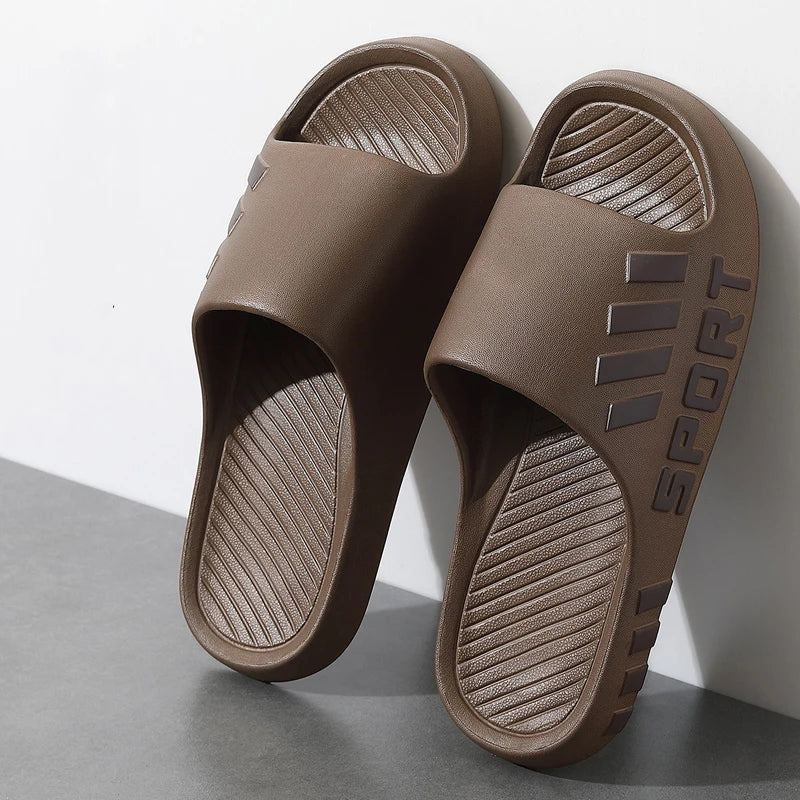 Summer Slippers For Men . Indoor/ Outdoor Sandals,  Beach Flip Flops,   Thick Sole Male Slides Summer, Non-Slip , Men Shower Slippers