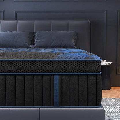 12"Gel Memory Foam , Hybrid Pocket Spring Mattress,  Twin/ Full/ Queen /King Bed Mattress In A Box, Medium Firm Motion Isolation