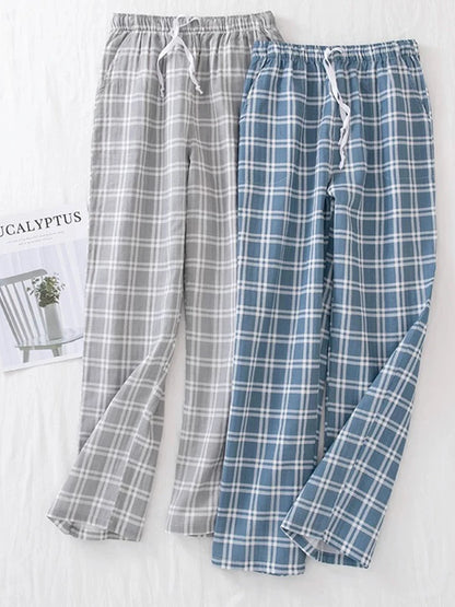 Men's Pajama Pants, Spring and Autumn Thin Trousers for Casual Summer. Large Sizes and Loose for Home or Outside