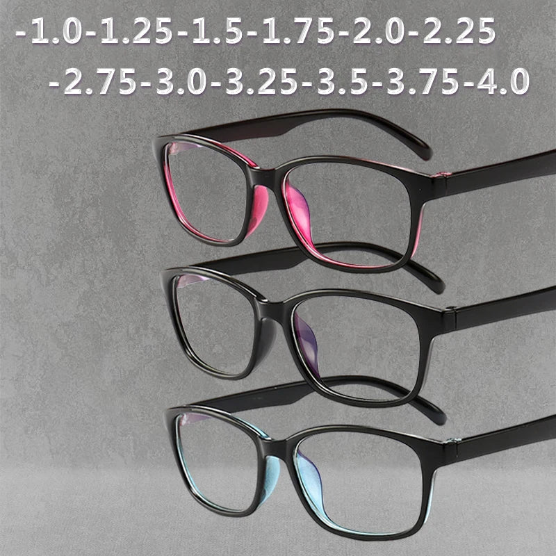 Black Frame Myopia Glasses -1.0 -1.25 -1.50 -1.75 -2.0 -2.5 -3.0 -4.0 Women/ Men Finished  Short-sight Eyewear.  Lots of choices  but 6  of them are almost gone.