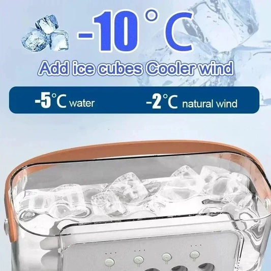 New 3 In 1 Fan AIr Conditioner Household Mini Air Cooler.   LED Night Light Portable Humidifier Air Adjustment Fan for  Home/Office, Car, Outside. Black is the most available color, white is lower in quantity but still good.