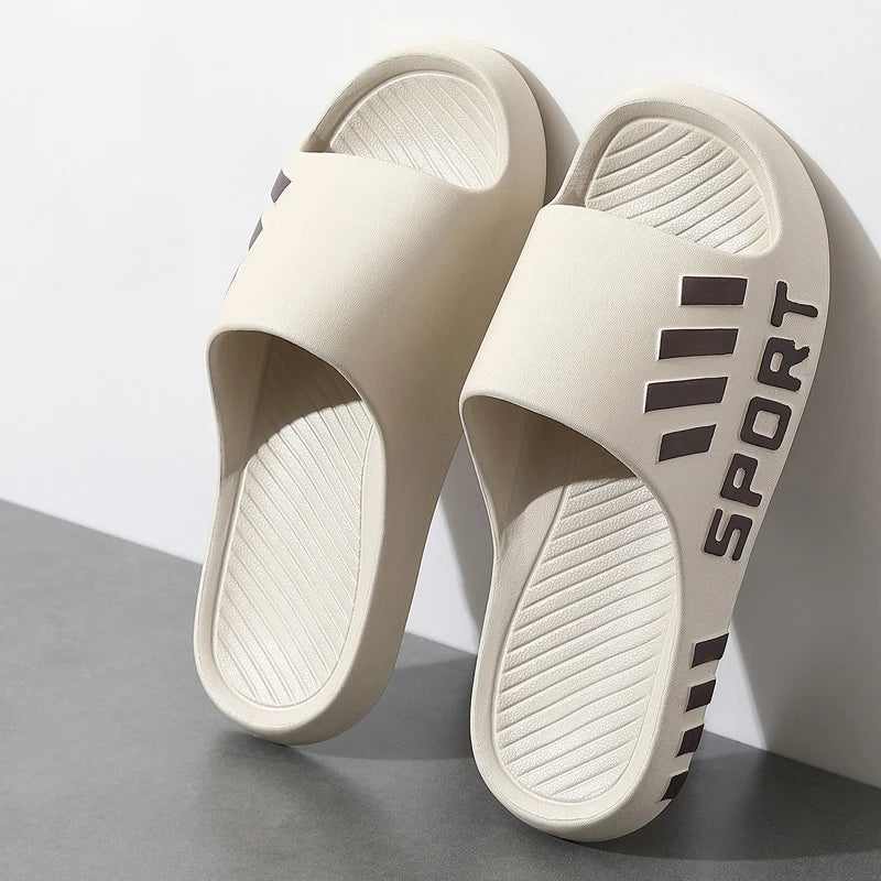 Summer Slippers For Men . Indoor/ Outdoor Sandals,  Beach Flip Flops,   Thick Sole Male Slides Summer, Non-Slip , Men Shower Slippers
