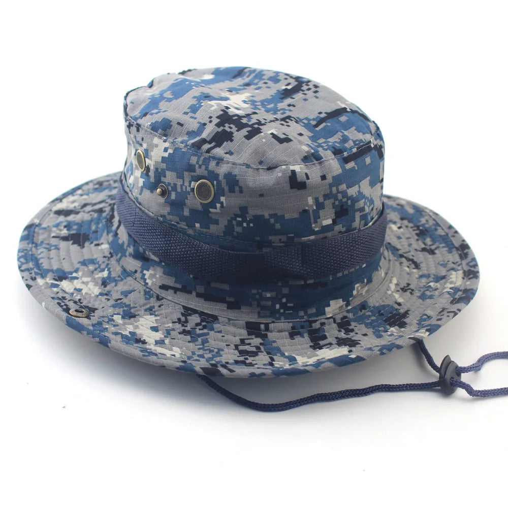 Camouflage or solid Tactical Cap, Bucket Hat/ Caps also in  Camo for adults or older teens.   Outdoor Protection in the sun.