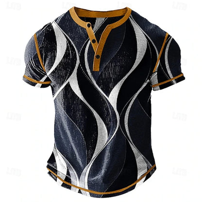 Summer Men's Breathable Polo Shirt Casual Relaxed-Fit,  Short-Sleeve Henley neck T-Shirt.  Classic Athletic-Style Men's Short-Sleeve. This is ASIAN SIZING so that means order 1-2 sizes larger if you normally wear US or EURO s