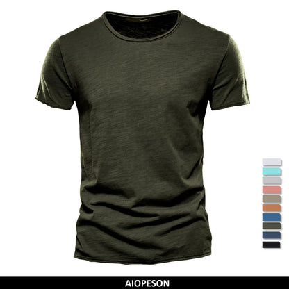 100% Cotton Mens T-shirt,  Casual, Soft,  Summer Thin T-shirts.   Men's Home Clothes,  O-Neck,  Short Sleeve,  Soild T- Shirt.