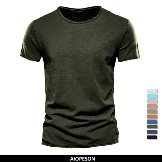 100% Cotton Mens T-shirt,  Casual, Soft,  Summer Thin T-shirts.   Men's Home Clothes,  O-Neck,  Short Sleeve,  Soild T- Shirt.