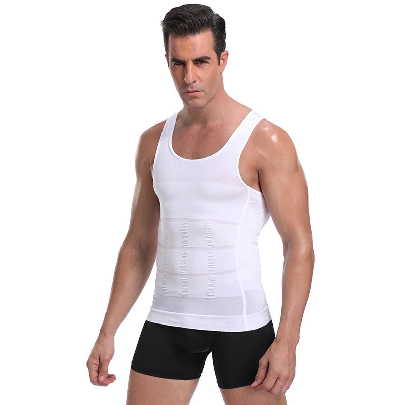 Men's Shapewear,  Slimming Body Corset Vest,  Shirt Compression for  Abdomen,  Tummy,  Belly,  Control  for Slim Waist Cinche.