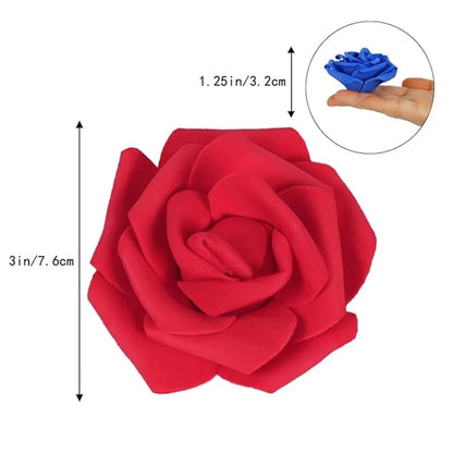 10/20/50Pcs Artificial Foam Rose Flowers,  Fake Flower for Home,  Room,  Decor for  Wedding Party, Halloween, Thanksgiving,  Christmas, Valinrtines Day