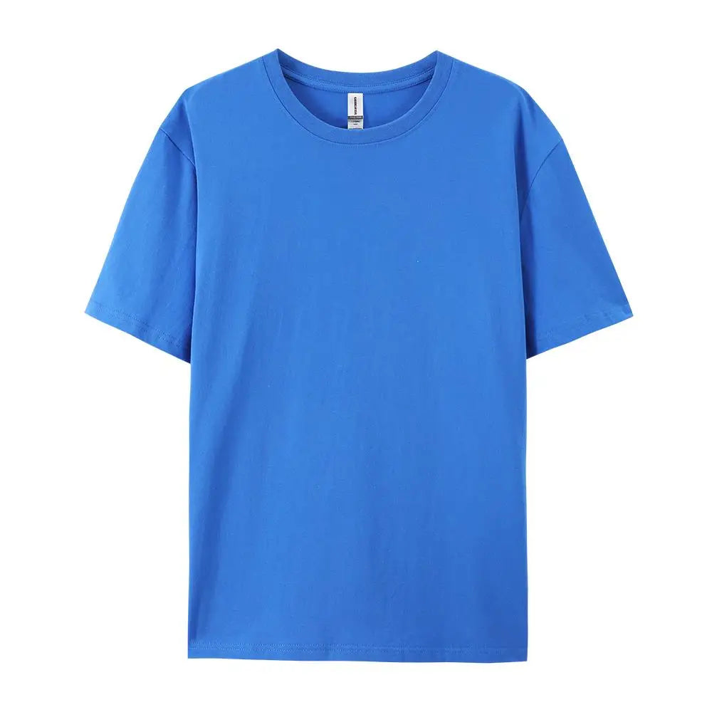 100% Cotton Solid T-shirts for Men / Woman, older Teens, Short Sleeve Fashion Brand Trend,  Casual Soft Clothing Tees,  Customized Products,  Summer Tops, ,