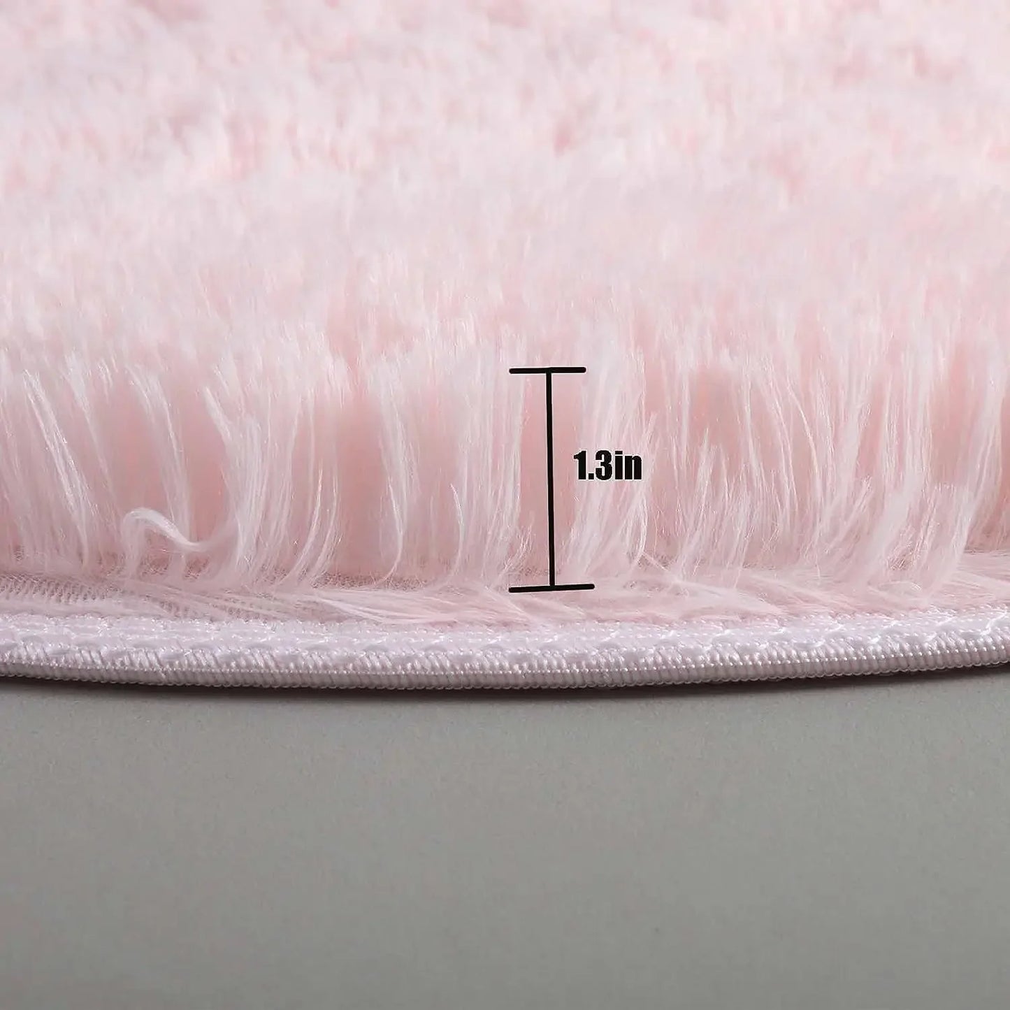 Super Soft Plush Round Rug Mat.  Fluffy White Carpets For Living Room, Bedroom Kid, Room, Thick Pile Rug