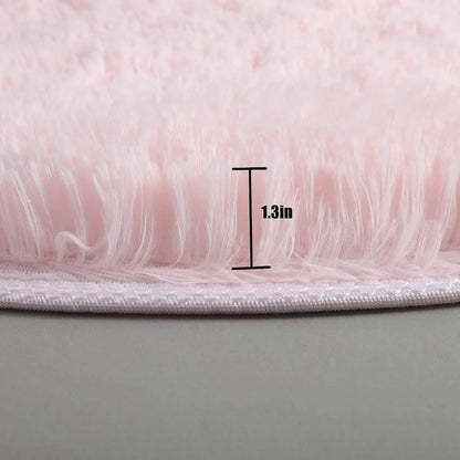 Super Soft Plush Round Rug Mat.  Fluffy White Carpets For Living Room, Bedroom Kid, Room, Thick Pile Rug