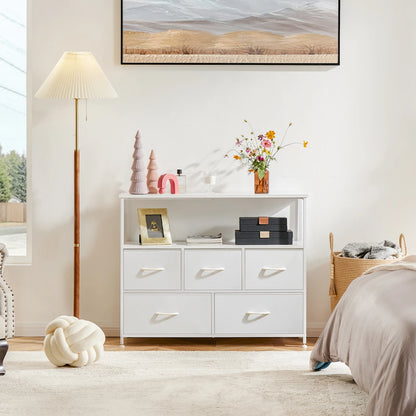 Wardrobes For Bedroom With 5/7/10 White Lover Fabric Drawers, Chest Wardrobe Closet For Storage Cabinet, Bedroom  Furniture
