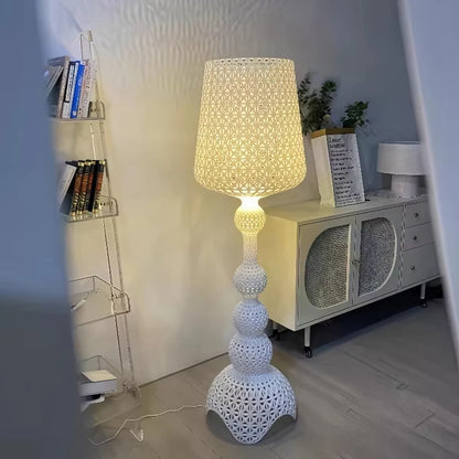 Italian hollow floor lamp acrylic retro atmosphere, wine glass lamp suitable for bedroom sofa
