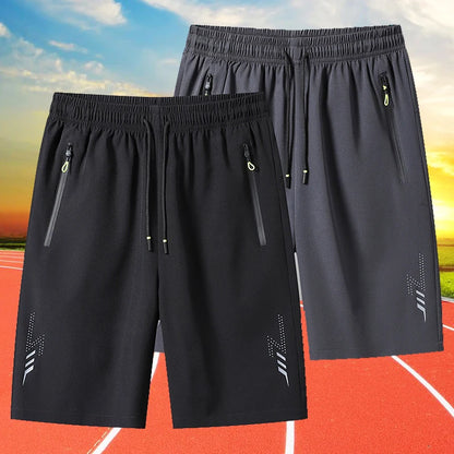 Summer Men's Shorts,  Cool Sportswear,  Running Shorts,   Casual Bottoms for  Fitness,  Training,  Jogging, Short Pants Men Black Gray