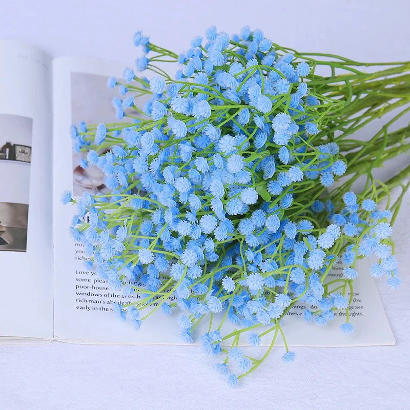 90 Headsof  Artificial Flowers /Bouquet,  61cm Plastic Gypsophila Fake Flower for Home Decor,  Wedding , Party Decorations,  Vase Accessories. A  "few " white bundles remain.  Tiffany Blue and Light Purple have ample availabl