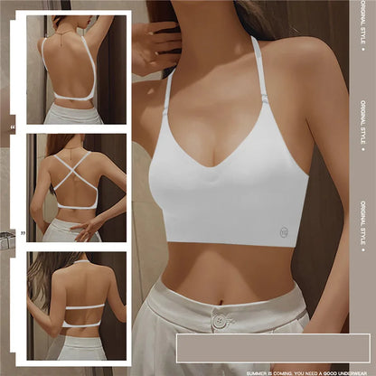 Backless Top for Dresses,  Sexy Lingerie with Transparent Straps.   Push Up Strapless Underwear