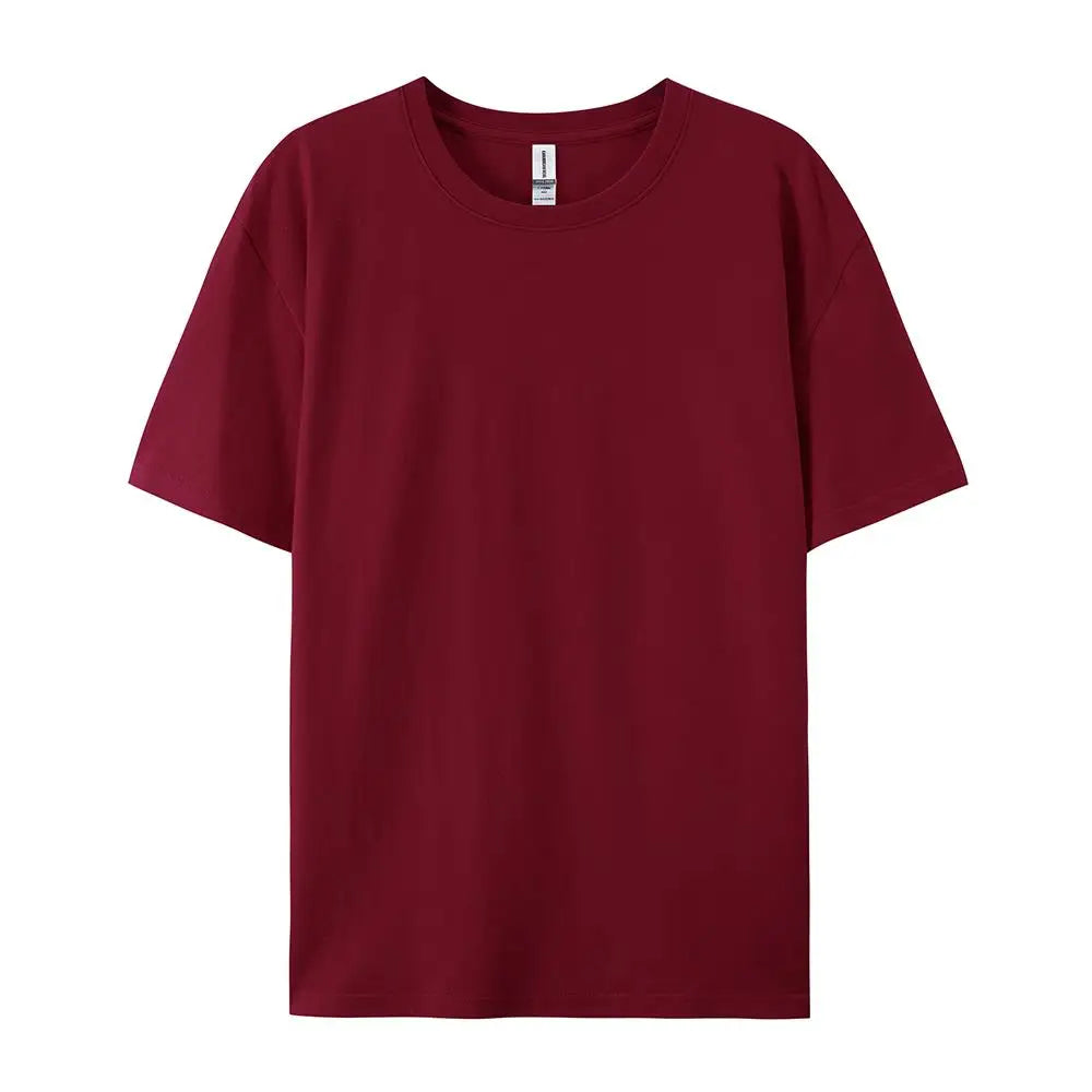 100% Cotton Solid T-shirts for Men / Woman, older Teens, Short Sleeve Fashion Brand Trend,  Casual Soft Clothing Tees,  Customized Products,  Summer Tops, ,