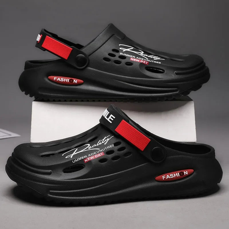 Men's Slippers,  EVA Hole Mens Mules, Non-Slip Slippers, thick Soft Platform Slide,  Comfortable Men's Sandals,  Summer Shoes