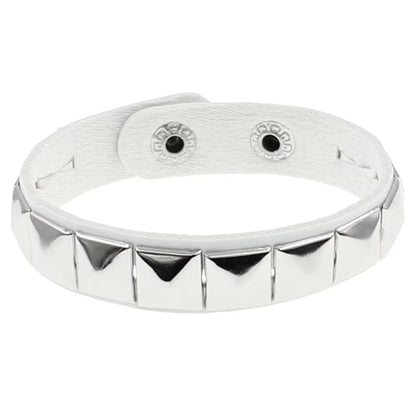 Unique Rivet PU Leather Studded Bracelet, Bangle, Rivet Bracelet,  Cuff Wrap,  Men /Women Metal Wristband . BLACK is low stock.  White is very available.