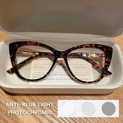 TR90 New Fashion Cat Eye Anti-Blue Ray Reading Glasses,  Photochromic Myopia,   Customization Prescription, Optical Eyewear.  SO MANY Choices
