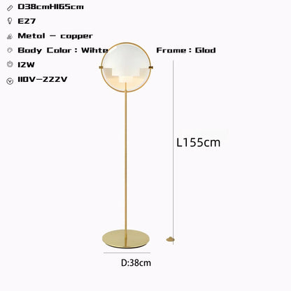 Modern Gubi Floor Lamps For Living Room, Home Decor Designer with Black Gold Metal Standing Lights