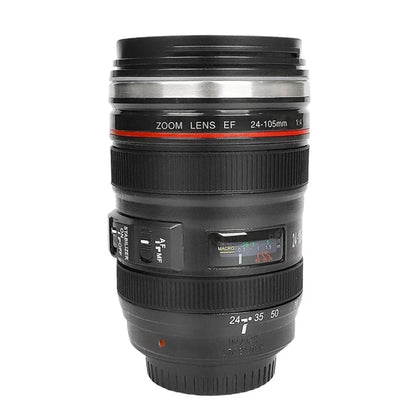 1pc SLR Lens  COFFEE CUP Camera.  Camera Lens Model, Stainless Steel Casual Cup with Lid,  Coffee Mug White/ Black.  Coffee Mug /Creative Gift FOR The photographer IN YOUR FAMILY.  PS:  Its almost FATHERS DAY!!!!!
