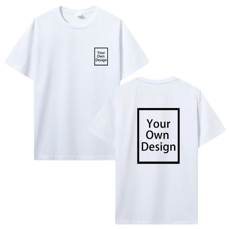 Cotton Customized Print with Short Sleeves.  T Shirt  for Men/ Women.  DIY Your Liked  Photo Or Logo Cotton T-shirt.