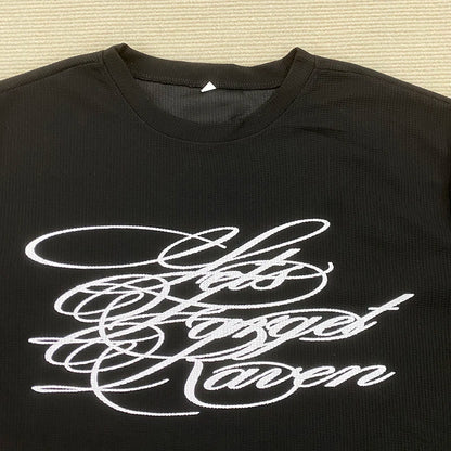 American Dark Retro Printed Long Sleeved T-Shirt,  High Street Trendy Top for Casual Wear
