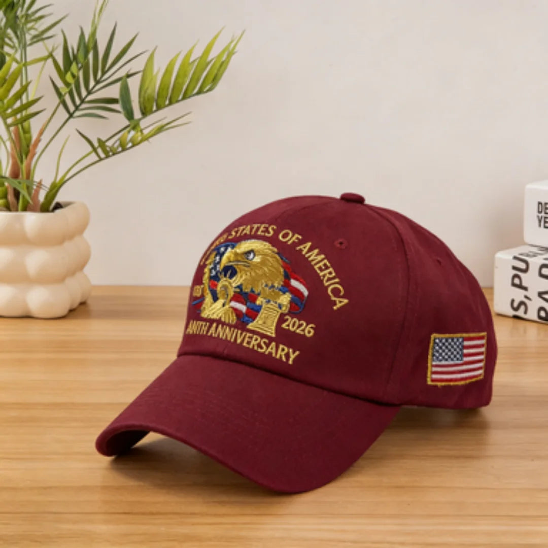 USA 250th Anniversary Baseball Cap 1776-2026.  Embroidered Eagle, American Flag,  Adjustable Dad Hat for Men Women Patriotic Outdoor