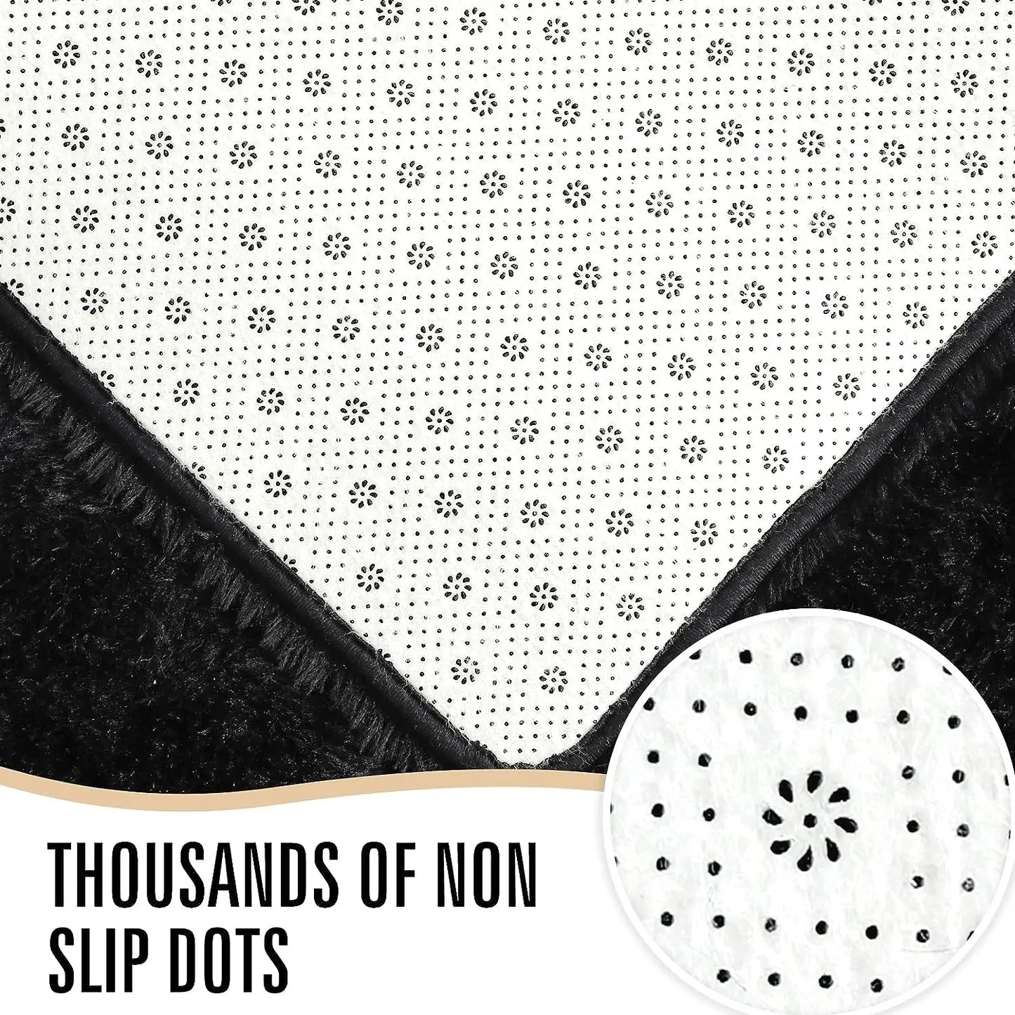 Fluffy Rugs for Bedroom Fuzzy Area Rugs for Living Room, and Soft Kids Carpet .  Non Slip Rugs for Hardwood Floors