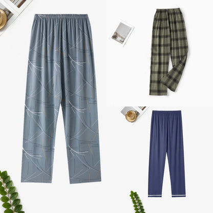 Men's Pajama Pants, Summer Trousers, Home Trousers, Thin Spring and Autumn,  Loose Plus Sizes.   Can Be Worn Outside.