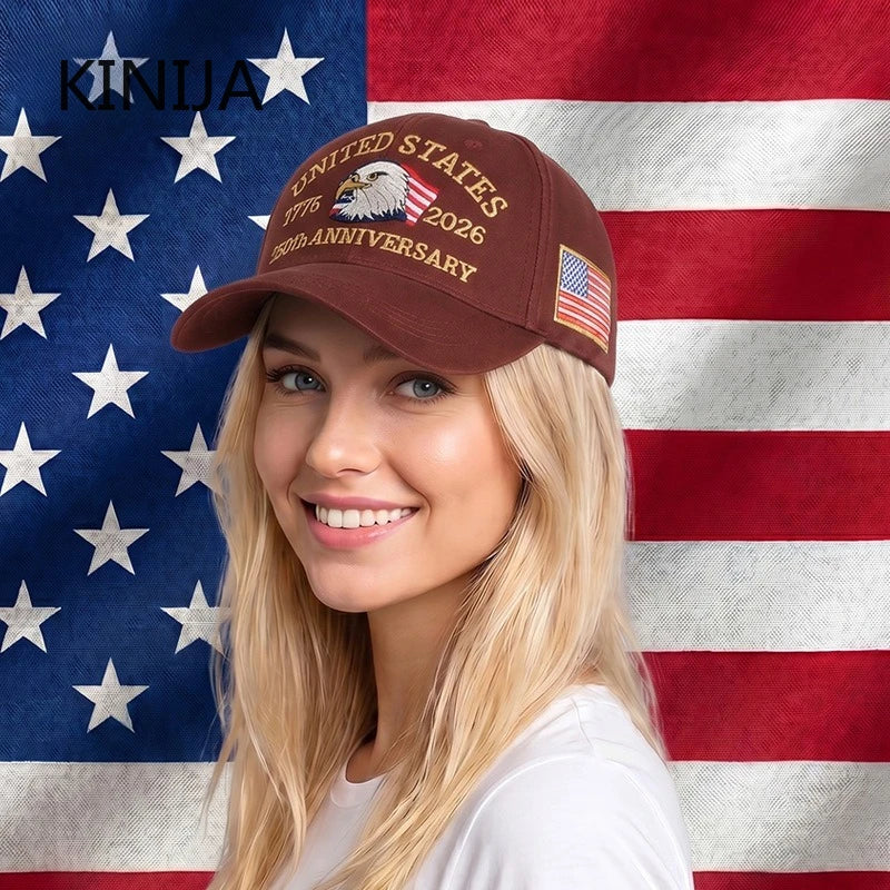 Hot Sale Unisex Baseball Cap for American 250th Anniversary 1776-2026.  Embroidered Hat Cap Eagle Pattern USA Patriotic Hat
