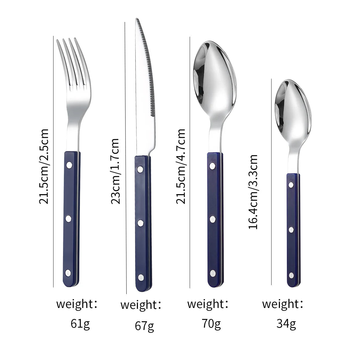Fashion New Colorful Handle 304 Cutlery Set 18/10 Stainless Steel Creativity Gift Flatware Knife Fork Spoon Drop Ship