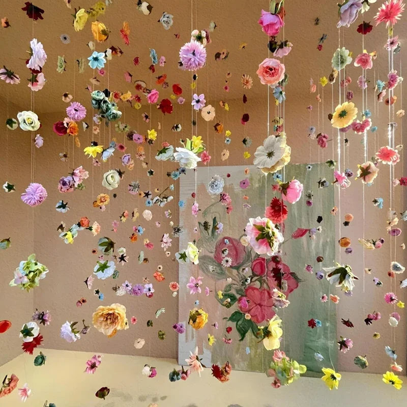 20Pcs Artificial Floating flower Curtain Wedding Couple Photo  Decorations DIY Floral Design Craft Supplies Home Party Decor