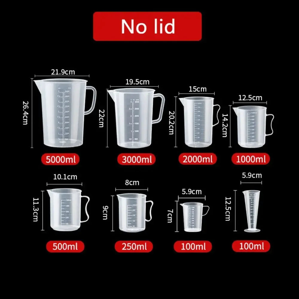100-5000ml Thickened Plastic Measuring Cups,  Food Grade Measuring and Measuring Cup Beaker