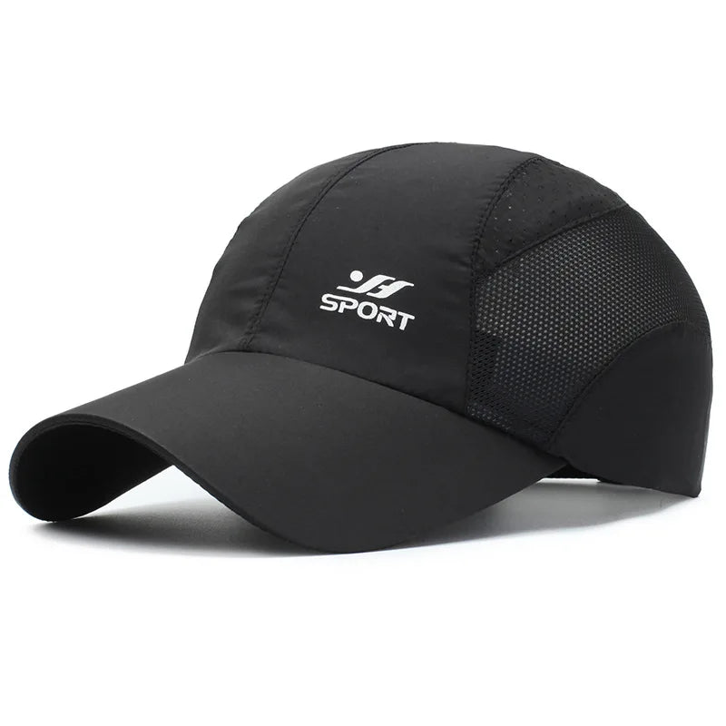 Stay Protected in Style: UV Protection Baseball Cap with Quick-Drying Soft Top, Breathable Strapback for OUTDOORS.  BLACK is ONLY available color.