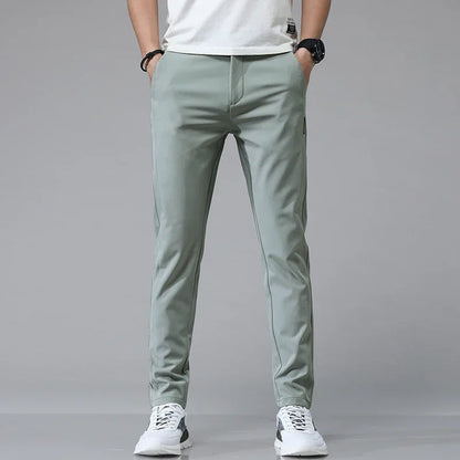 Spring /Summer Ultra-thin Men's Stretch,  Slim,  Straight,  Casual Pants.   High Quality Fashion and  Breathable Golf, Sport, Trousers