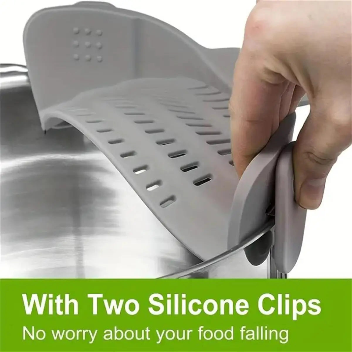 1pc, Strainer, Pot Strainer, Adjustable Clip On Strainer For Pots,  Pans And Bowls