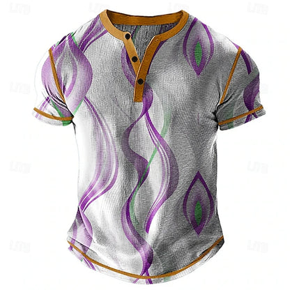 Summer Men's Breathable Polo Shirt Casual Relaxed-Fit,  Short-Sleeve Henley neck T-Shirt.  Classic Athletic-Style Men's Short-Sleeve. This is ASIAN SIZING so that means order 1-2 sizes larger if you normally wear US or EURO s