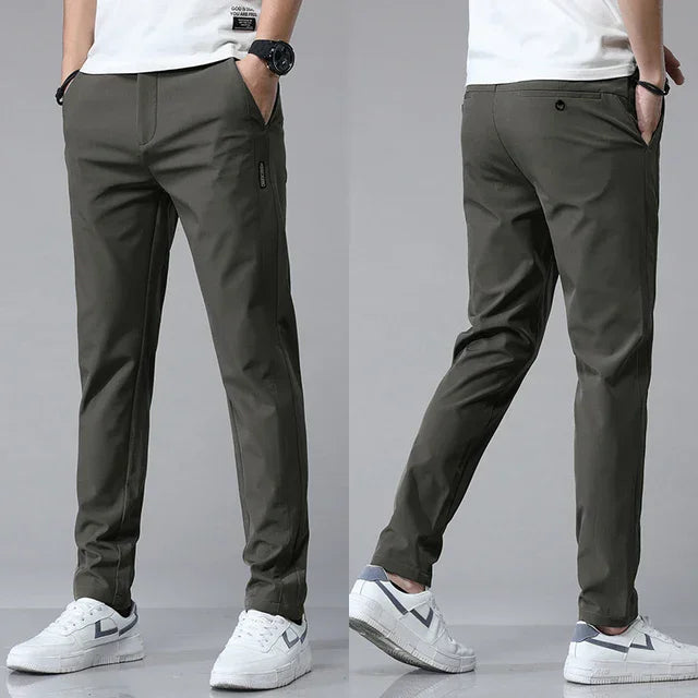 Spring /Summer Ultra-thin Men's Stretch,  Slim,  Straight,  Casual Pants.   High Quality Fashion and  Breathable Golf, Sport, Trousers