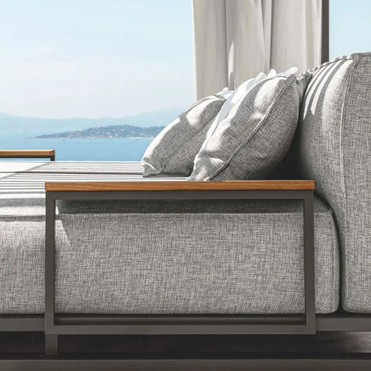Metal Balcony Furniture Set, Mediterranean Luxury Home, Leisure Terrace Furniture with Cushions for Garden.  Availability From Army Green, Less BLACK, even LESS Blue. Not much time left on this outdoor grouping