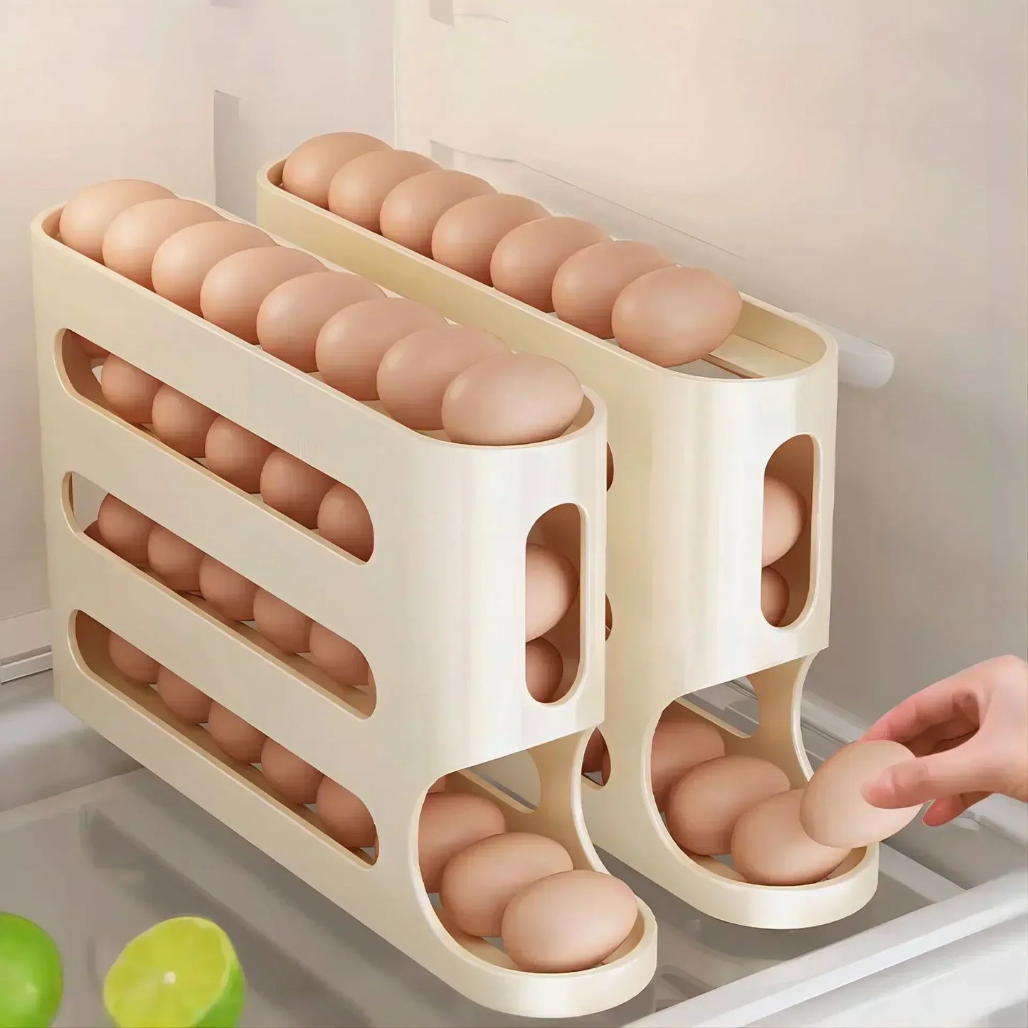 2-4-layer Slide Egg Storage Box, Ladder Style Storage.