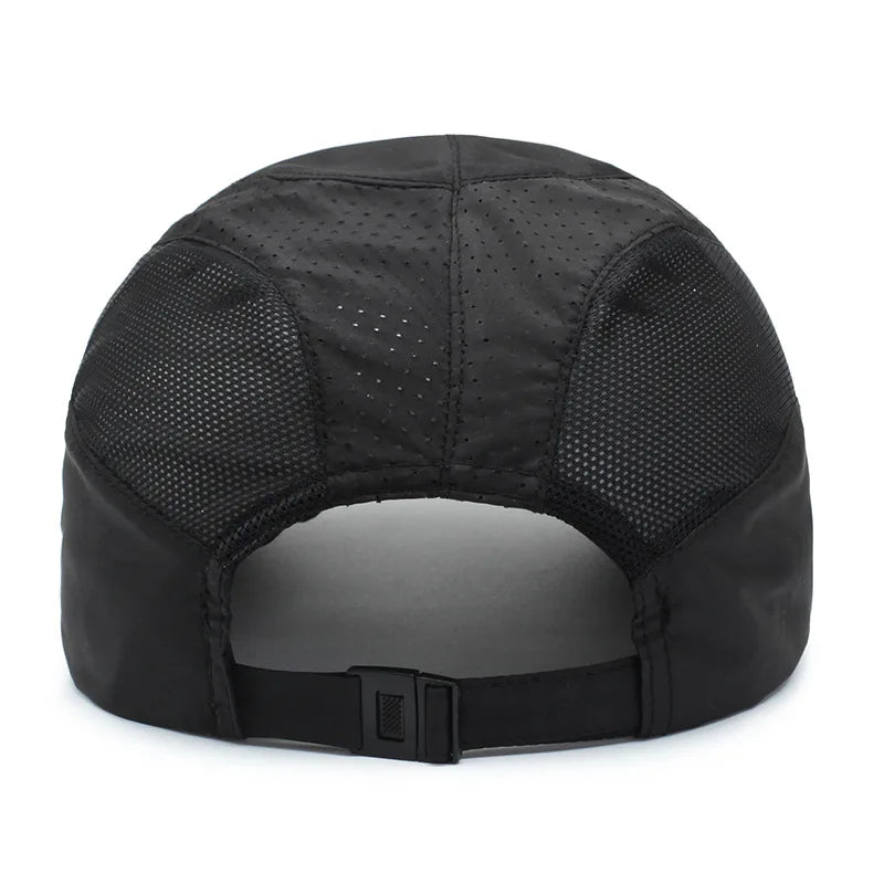 Stay Protected in Style: UV Protection Baseball Cap with Quick-Drying Soft Top, Breathable Strapback for OUTDOORS.  BLACK is ONLY available color.