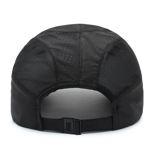 Stay Protected in Style: UV Protection Baseball Cap with Quick-Drying Soft Top, Breathable Strapback for OUTDOORS.  BLACK is ONLY available color.